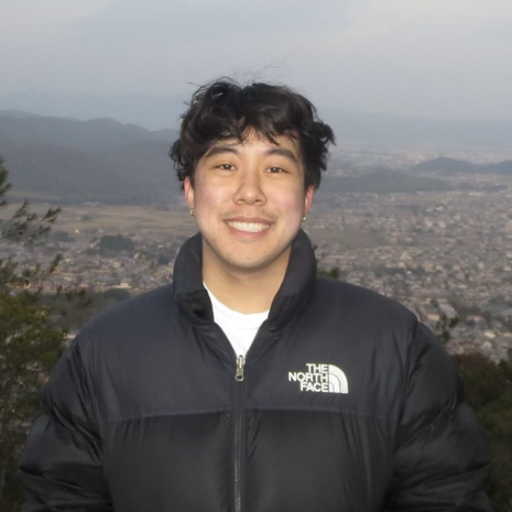 Andrew Tran at a mountain in Arashiyama, Kyoto