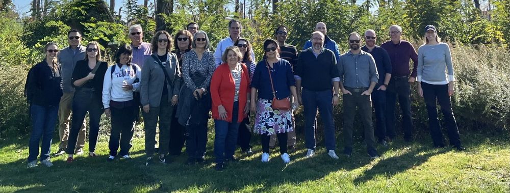 Faculty during the departmental retreat 2022 at Temple Ambler field station   