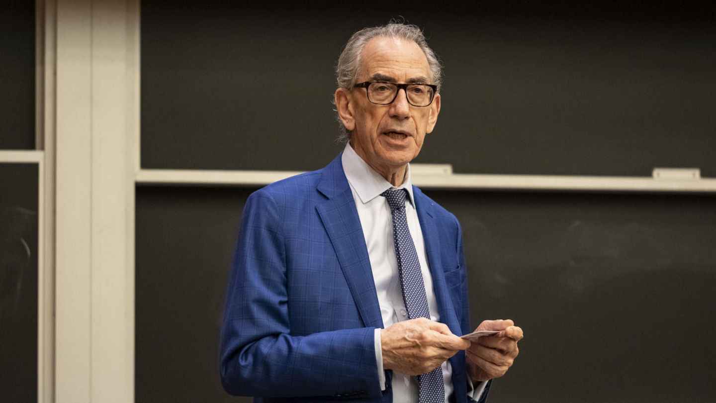 Michael L. Klein, dean of Temple University's College of Science and Technology, speaks at a lecture in February 2020. Michael L. Klein, dean of Temple University's College of Science and Technology